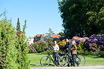 Radfahrer im Park