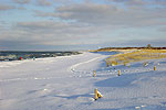 Sonniger Tag am winterlichen Ostseestrand
