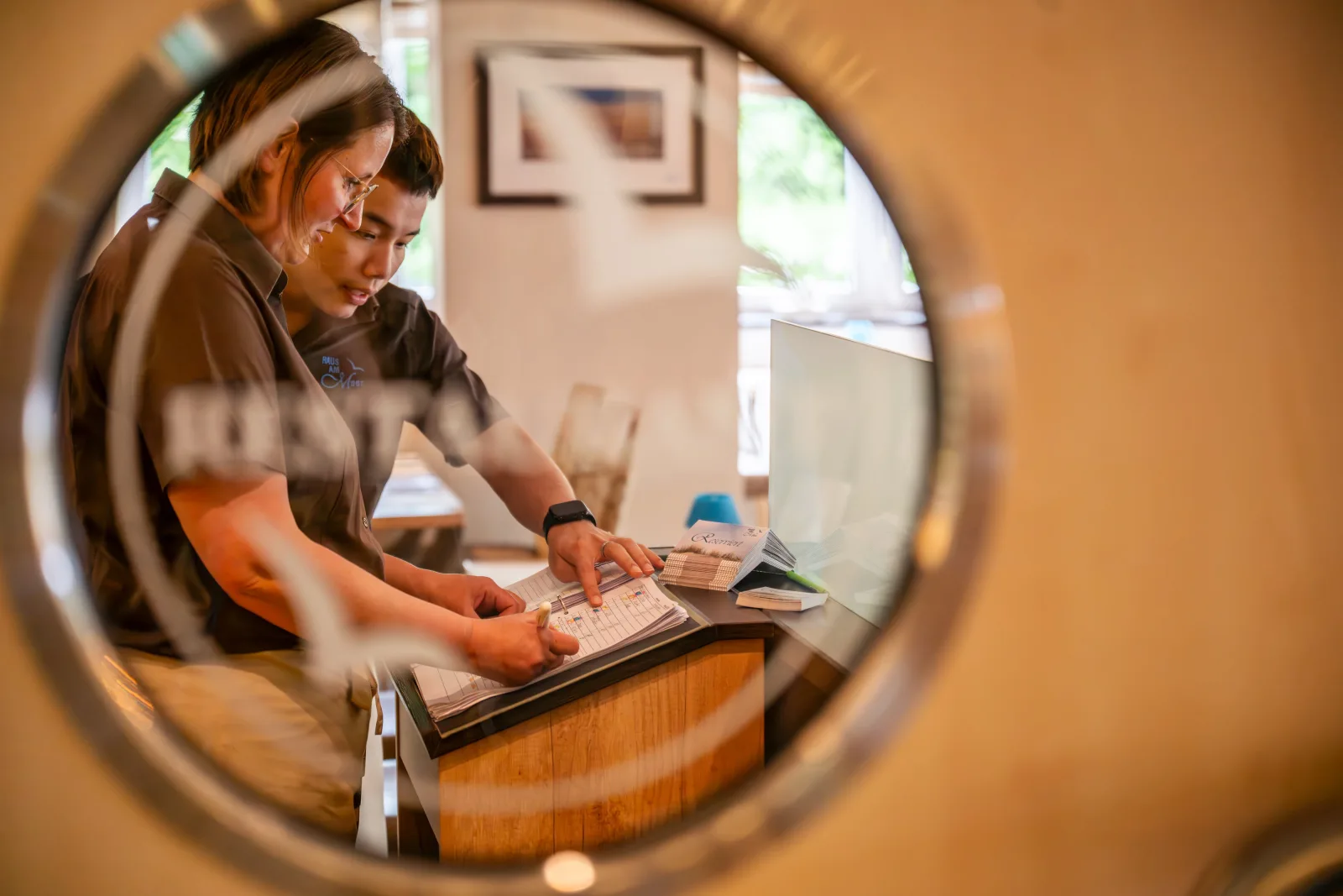 Serviceteam des Restaurants »Buhne 36« am Empfang